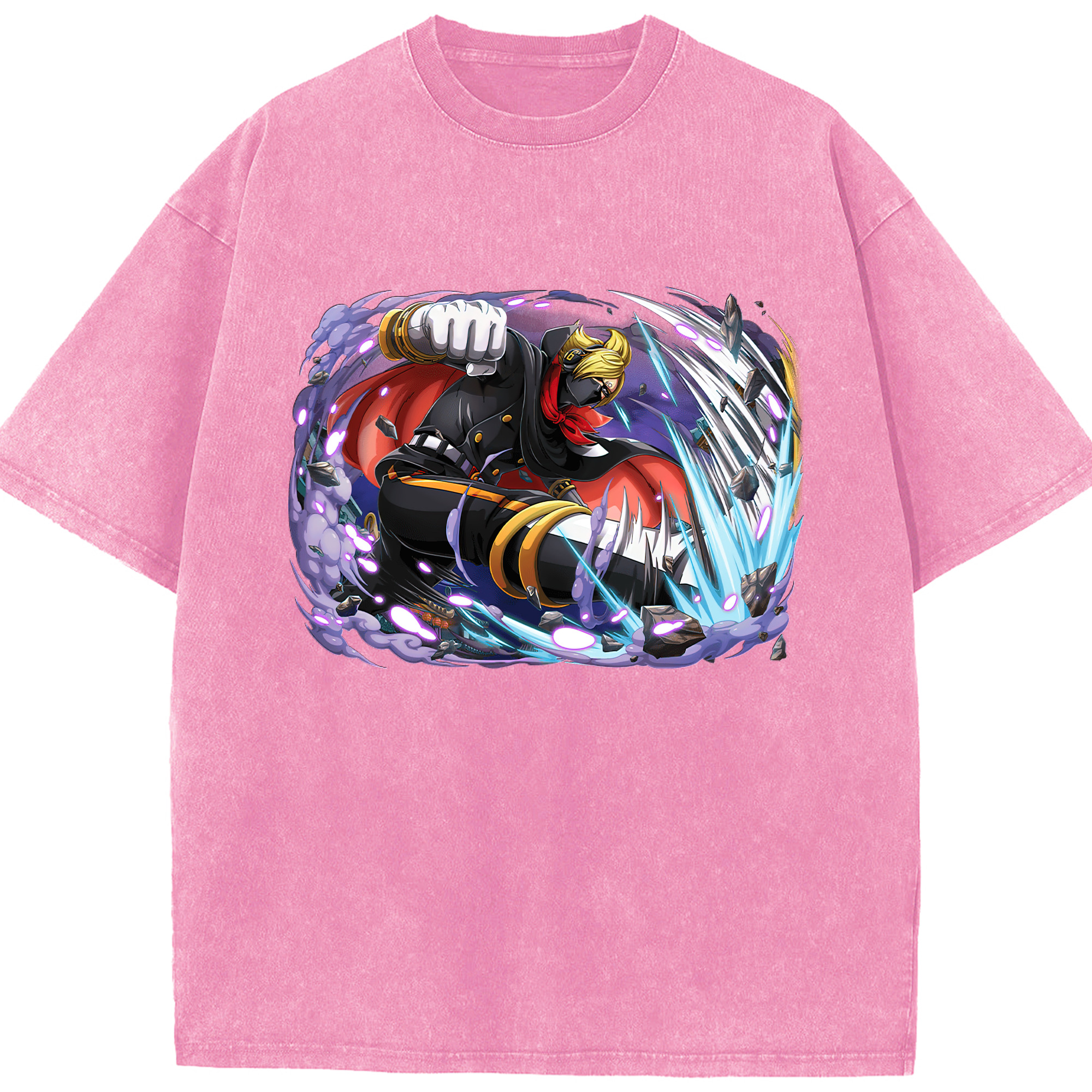 ワンピース ロロノア・ゾロ ONE PIECE Roronoa Zoro 綿100% ヴィンテージ風 半袖Tシャツ（フロントプリント）